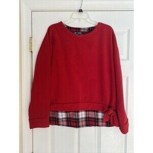 IZOD Women’s Red Front Tie Sweatshirt Size XXL